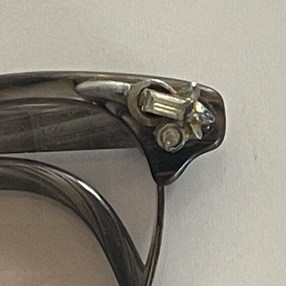 Vintage 50's Cat Eye Rhinestone FRAMES ONLY S/C 1/10 12k Gold Filled Glasses USA - Picture 7 of 16